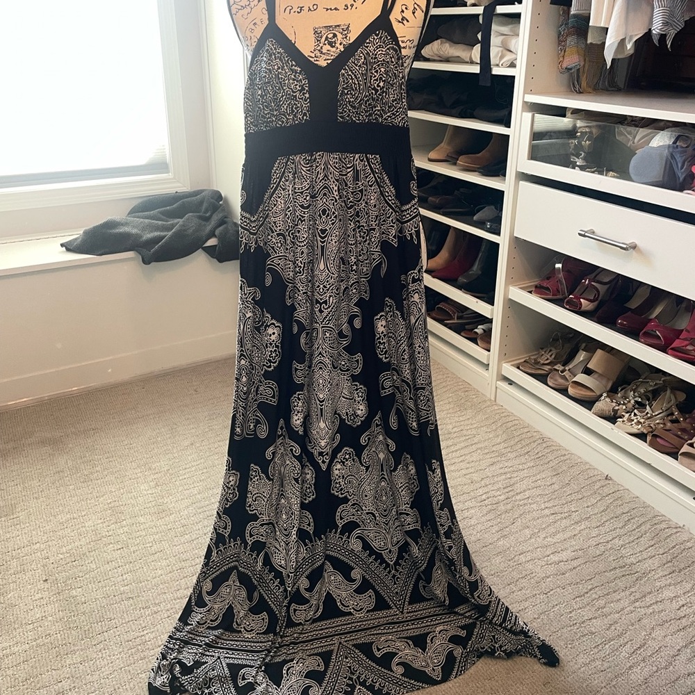 Black and white maxi dress